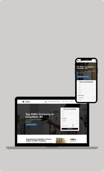 HVAC website design and promotional campaign for Jadex Heating and Air Conditioning by Vancity Web Design in Vancouver