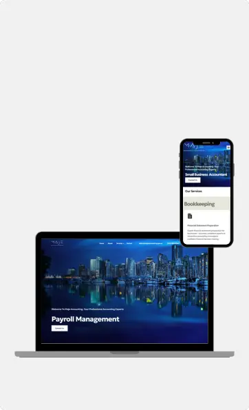 Accounting firm website and secure client portal developed for Maje Accounting by Vancity Web Design in Vancouver