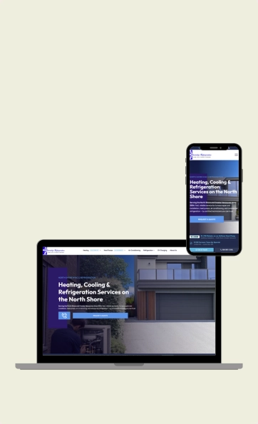 refrigeration services website design Vancouver project