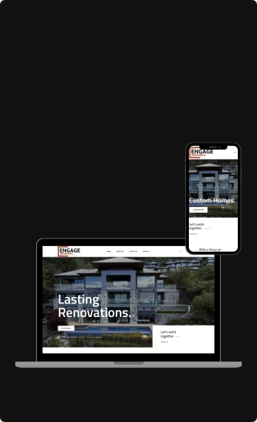 construction company website design Vancouver project