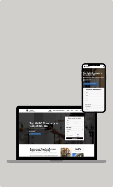 HVAC website development Vancouver for heating and air conditioning services